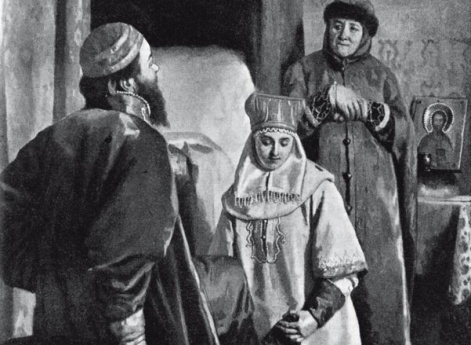 XXXII передвижная выставка картин. «Чем были крепки узы брачны».