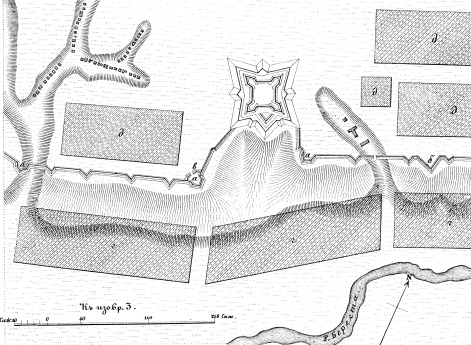 Пограничные линии. План крепости Белевской и части  слободы Белевского полка
