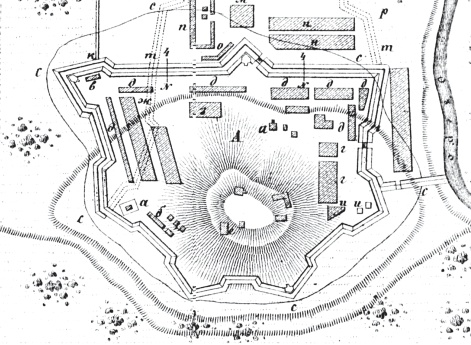 Пограничные линии. План крепости Орской