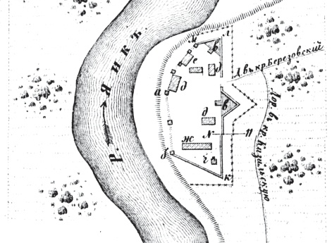 Пограничные линии. План редута Грязнушевского на Оренбургской линии