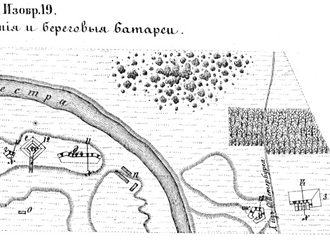 Полевые и временные укрепления. Изобр.19. Передовые укрепления и береговые батареи