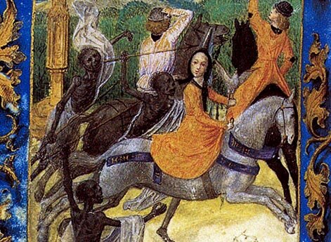 Лошадь споткнулась, герцогиня рухнула на землю и осталась лежать без сознания. Такой ее и нашел Максимилиан…