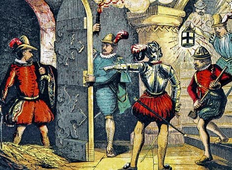 Около полуночи в подвале был обнаружен Фокс вместе с приготовленным порохом.