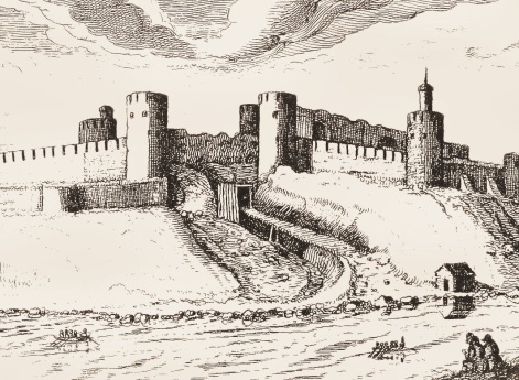 Вид крепости Ивангород в 1616 году