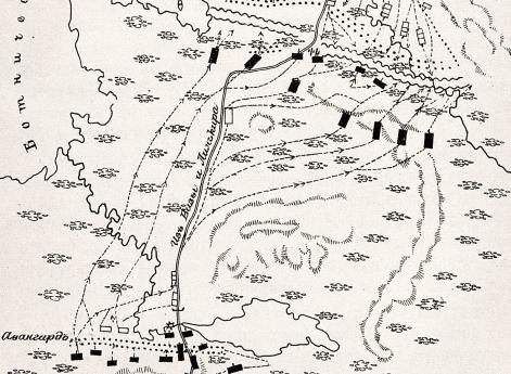 План сражения при Оравайсе 2 сентября 1808 года