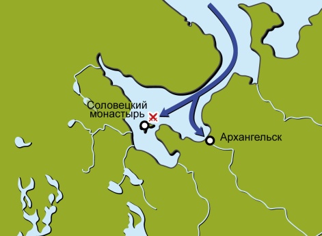 Крымская война 1853–1856 гг. Карта кампании 1854 г. на Белом море