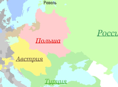 Маршрут поездок Петра I - 1723 г.