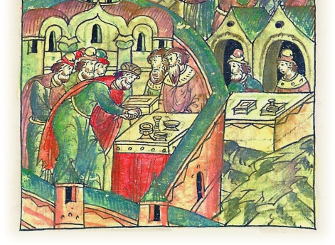 Князь Андрей Боголюбский дает церкви Успения Пречистой Богородицы имущество, слободы с данями, села, десятую часть своих стад и десятую часть дохода в торгах.