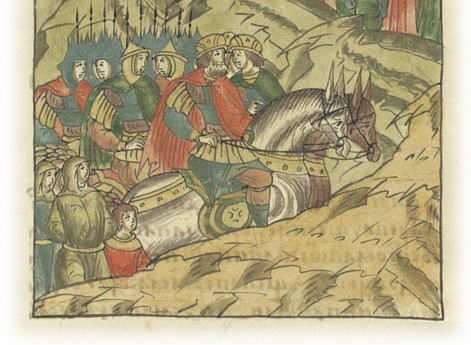 О походе Олеговичей на половцев. Оставшиеся в живых половцы бегут к своей дружине и рассказывают о своем поражении.