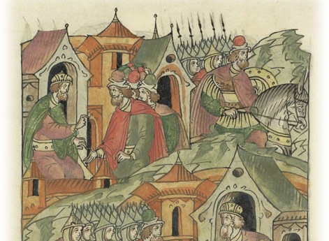 О побоище князя Ярослава Всеволодовича с князем Новгородским Мстиславом Мстиславичем  у Липицы. Князья расходятся по своим городам.