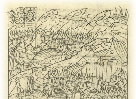 Царь Иван Васильевич захватывает Казань и берет в плен Казанского царя Едигер-Магмета.