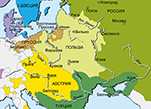 Карта Восточной и Северной Европы в 1721 г.