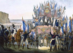 Наполеон раздает первый Имперский Почетный легион в лагерях Булони, 16 августа 1804 г.