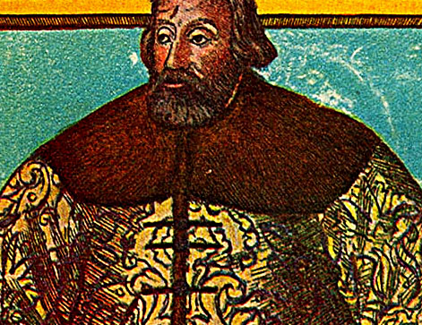Сигизмунд Герберштейн в шубе, пожалованной ему царем Василием III в 1517 г.