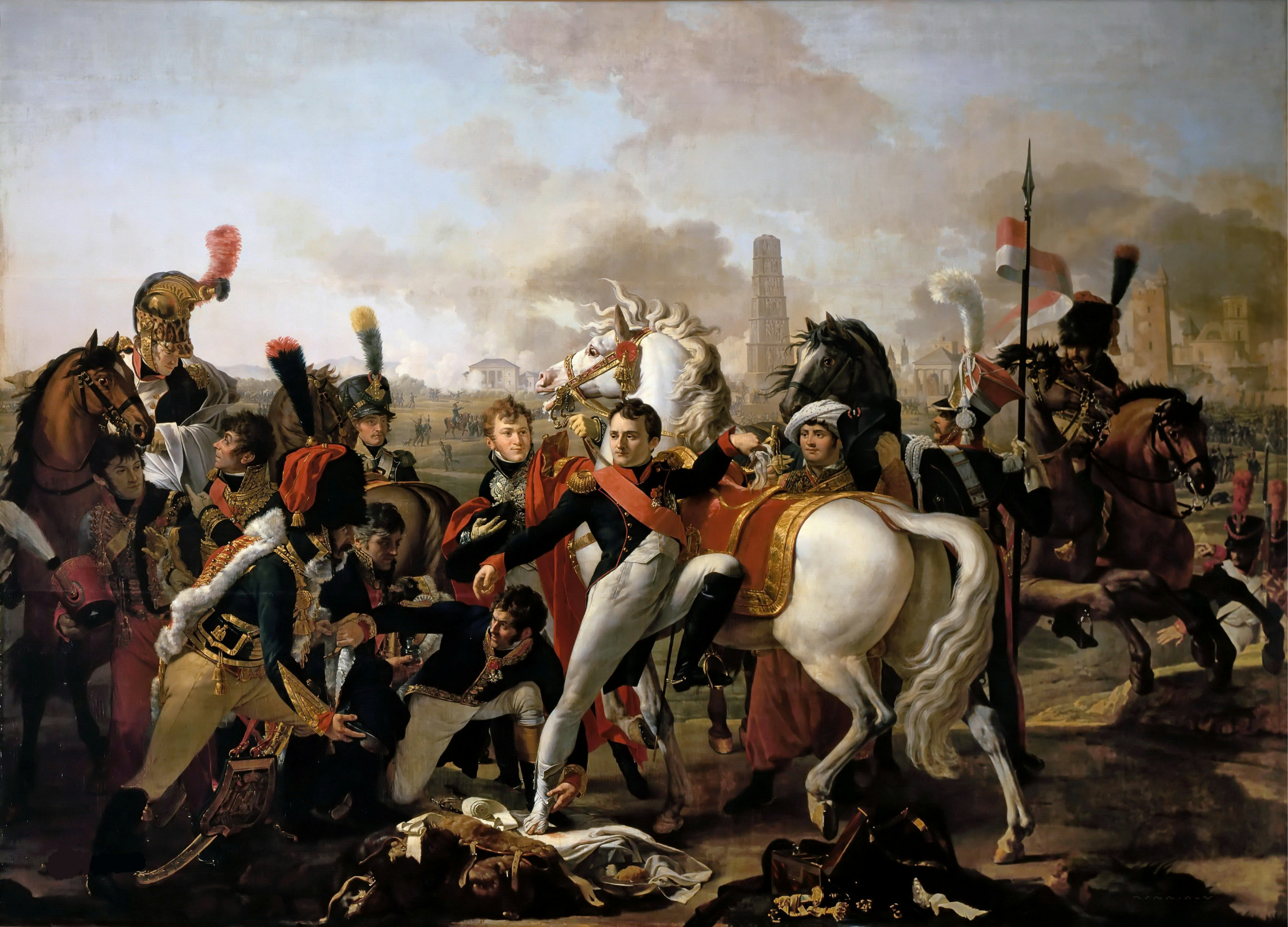 Наполеон, раненый в ногу при Ратисбонне, и перевязываюший её хирург Иван, 2...