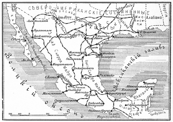 Карта Мексики.