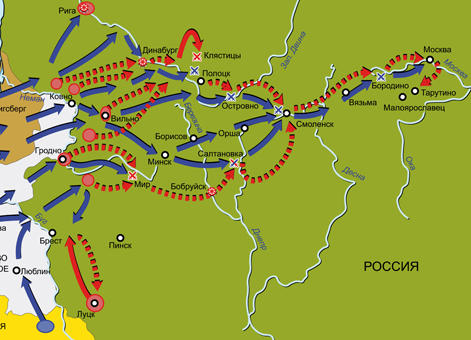 Шестая антифранцузская коалиция 1812–1814 гг. Карта кампании в России в июне-октябре 1812 г.