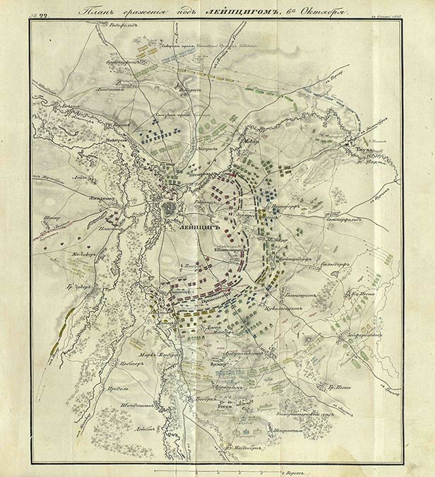 План сражения под Лейпцигом 6 октября