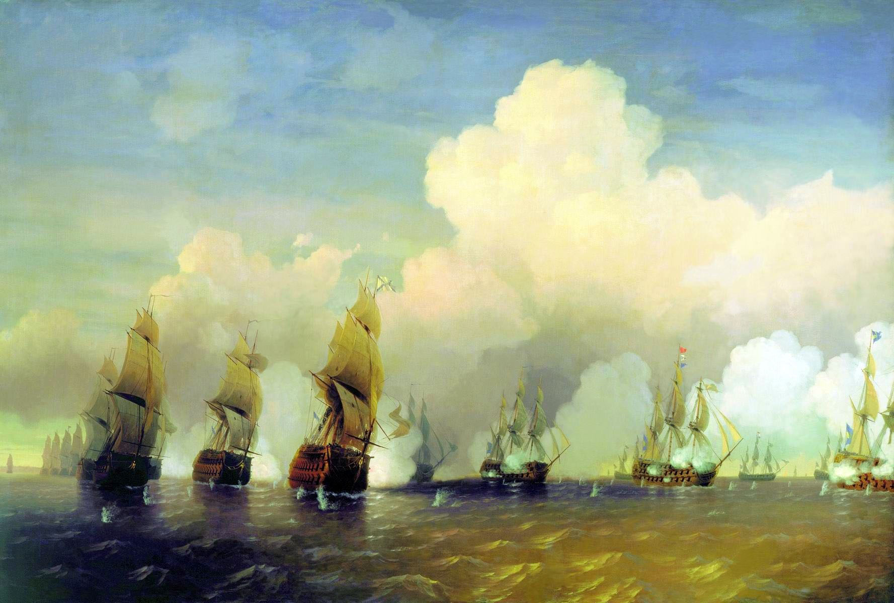 Сражение русского флота со шведским в 1790 году вблизи Кронштадта при Красной Горке