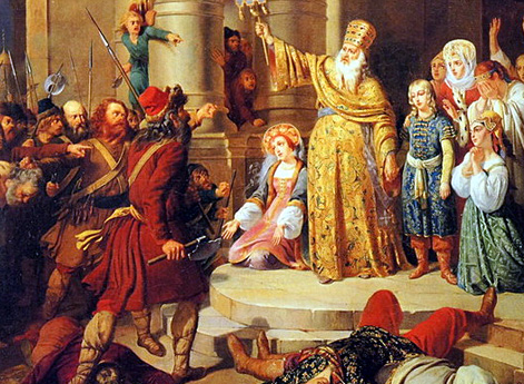 Царь Петр Алексеевич во время стрелецкого бунта