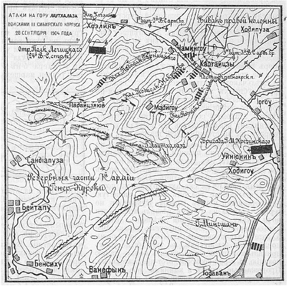 Атаки на гору Лаутхалаза войсками III Сибирского корпуса 28 сентября 1904 года