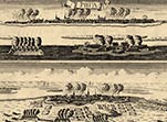 Вид и план осады Риги 14 июля 1710 года