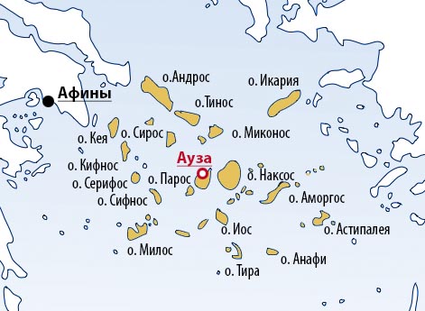 Карта «приведенных в российское подданство» островов в Эгейском море, где в 1771 г. было провозглашено Великое княжество Архипелагское