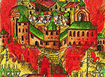 Сожжение московского посада для защиты городских стен во время осады Москвы темником Золотой Орды Едигеем в 1408 году.