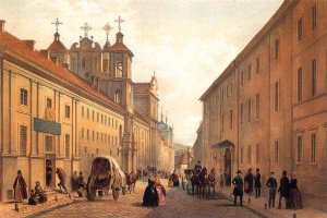 Улица в Вильно, 1807 г. Зигмунд Фогель