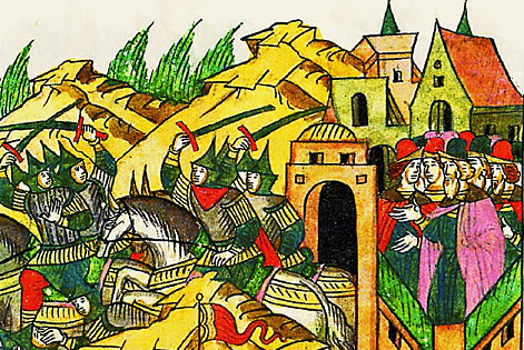 Битва под Алексином на реке Оке в 1472 г.