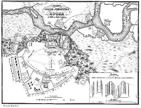 План осады и покорения Азова в 1695 и 1696 годах.