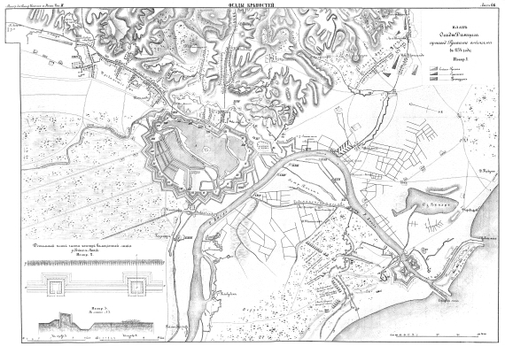 Осады крепостей. План осады Данцига, произведенной русскими войсками в 1734 году
