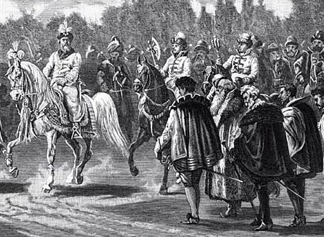 Встреча великого князя Василия III Иоанновича с послами императора Карла V под Можайском.