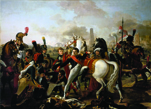Наполеон, раненый в ногу при Ратисбонне, и перевязываюший её хирург Иван, 23 апреля 1809 года