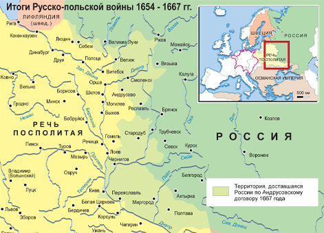 Русско-польская война 1654–1667 гг. Итоги.