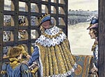 Переговоры Людовика XI и Эдуарда IV на мосту в Пикиньи.