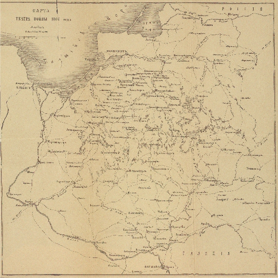 Карта театра войны 1807 года.