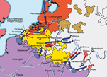 Первая антифранцузская коалиция 1792–1795 гг. Карта кампаний 1794 г. на Рейне и в Бельгии и Нидерландах