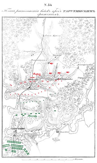 Расположение войск перед Тарутинским сражением