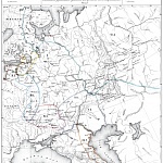 Европейская Россия в конце царствования Императрицы Анны Иоанновны, с показанием укрепленных пунктов и распределения их по департаментам